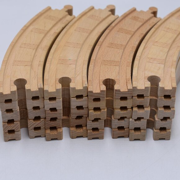 20 x Genuine Thomas Wooden Tracks 6.5 " Curved Tracks Thomas & Friends Engine - Picture 6 of 7